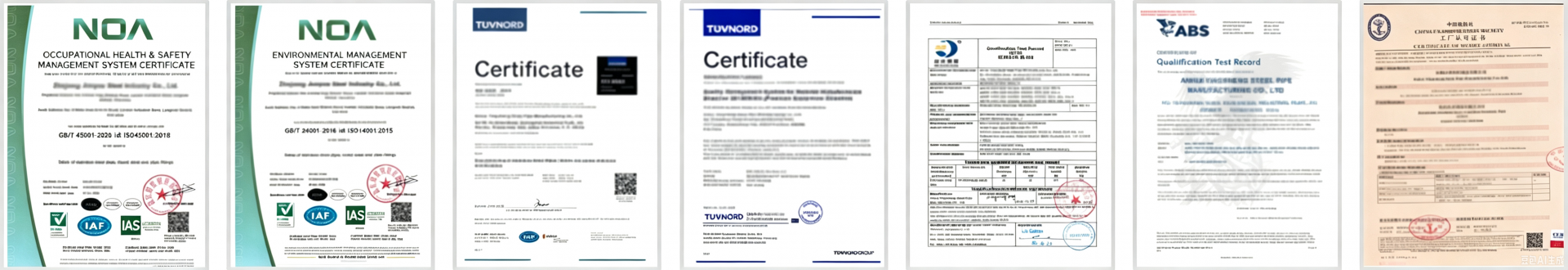Certificados Zhuoli Pipeline